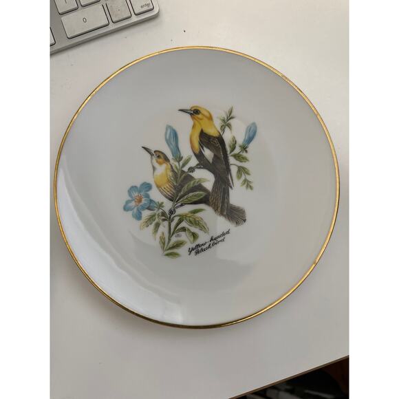 Bareuther stamp Grannycore Bird decorative hanging plate Germany set three pack - Picture 9 of 16